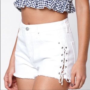 SOLD pacsun White Hi-Rise Shorts
